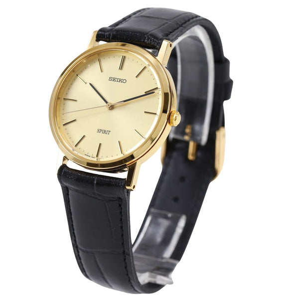 [Seiko] Seiko 
 watch 
 7N01-7060 Stainless steel x leather quartz analog display gold dial men's