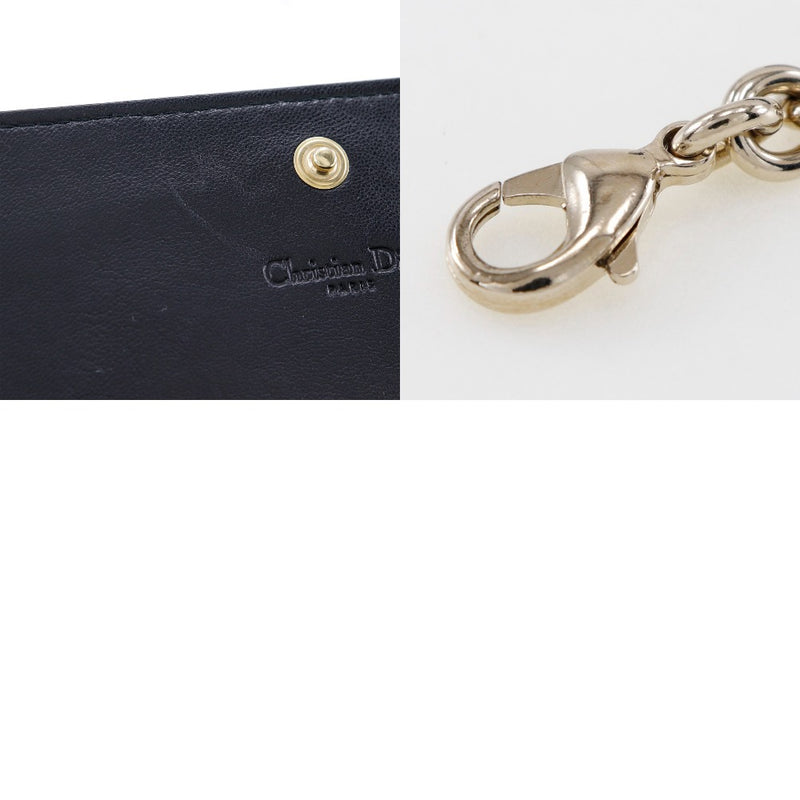 [Dior] Christian Dior 
 Billetera de cadena larga billetera 
 02-Lu Botón Snap Button Chain Ballet Damas A-Rank