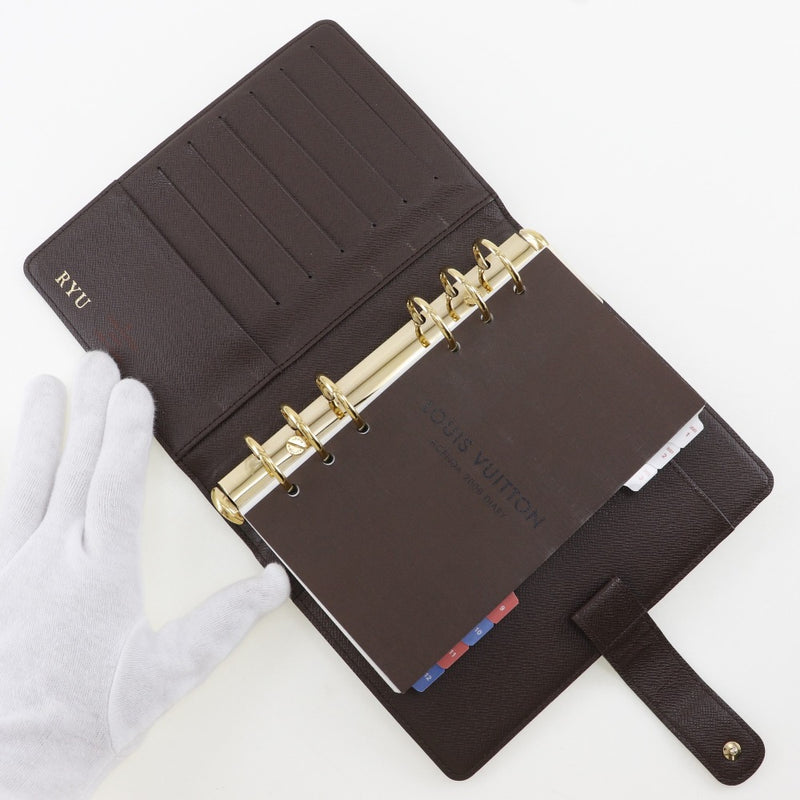 [Louis Vuitton] Louis Vuitton 
 Portada de cuaderno de la agenda mm 
 Dami Cambus SP5009 Grabado en la agenda de botón Snap MM Unisex
