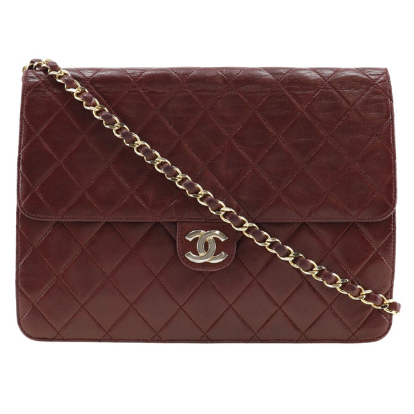 [Chanel] Chanel 
 Bolso de hombro de cadena 
 Matrasse Lambskin House A5 Botón Snap Button Chainhoulder Damas B-Rank