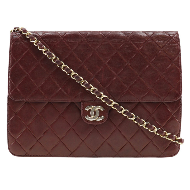【CHANEL】シャネル
 チェーンショルダー ショルダーバッグ
 マトラッセ ラムスキン 肩掛け A5 スナップボタン ChainShoulder レディースB-ランク