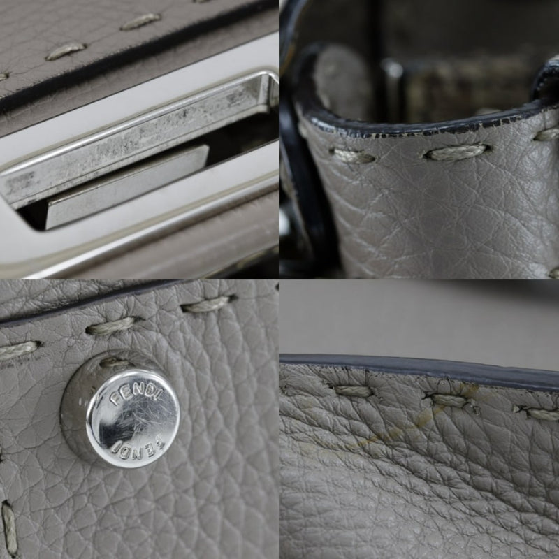 [Fendi] Fendi Poka Boo Handbag SERERIA BARRF × PYTHON DIAGONAL HOMBO SOMBRO 2 VAY