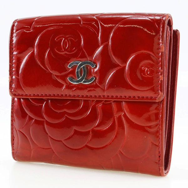 [Chanel] Chanel 
 Billetera 
 Botón Snap de cuero de patente Damas B-Rank