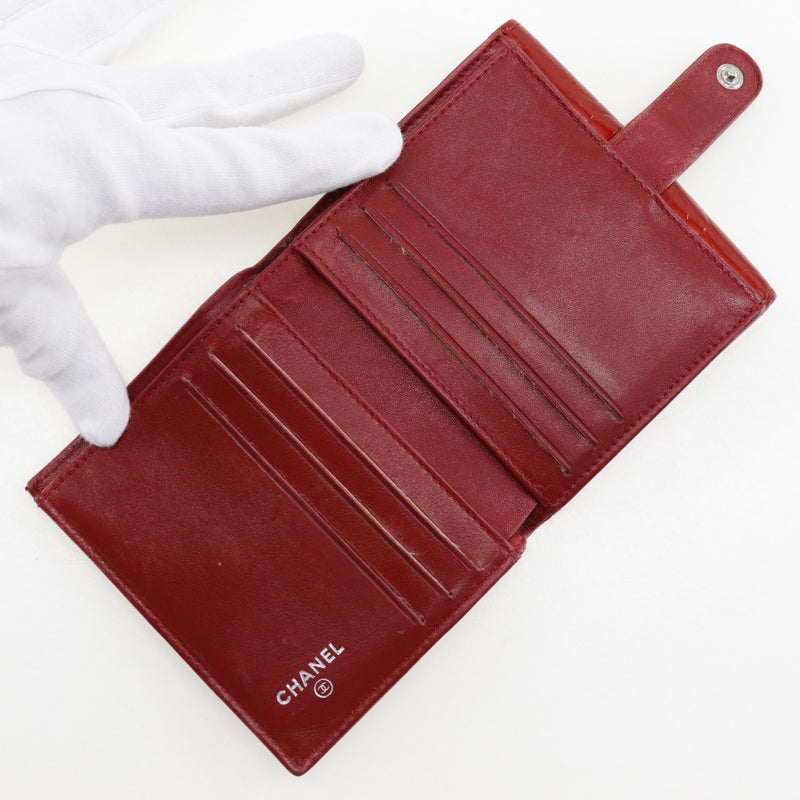 [CHANEL] Chanel 
 Bi-fold wallet 
 Patent Leather Snap button Ladies B-Rank