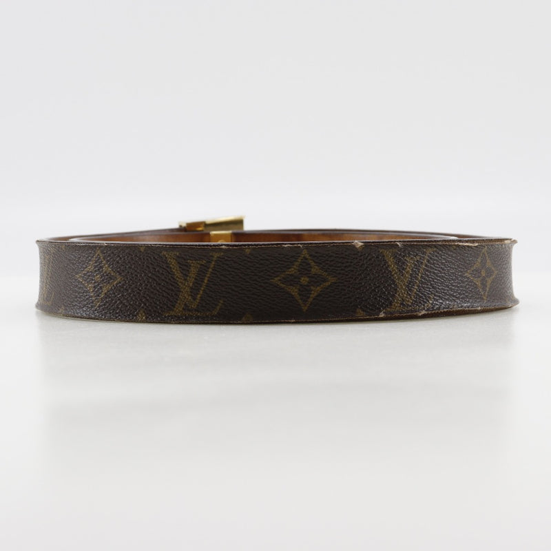 [Louis Vuitton]LOUIS VUITTON ceintureCare belt M6801 monogram canvas ×Plated Gold LB1001 engraved CEINTURE CARRE Men's B-Rank