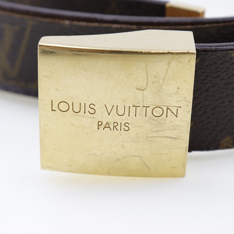 [路易威登]LOUIS VUITTON ceinture护理带M6801会标帆布X金色电镀LB1001刻有CEINTURE CARRE MEN'B级