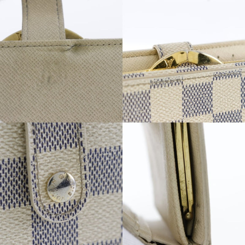 [Louis Vuitton] Louis Vuitton 
 Billetera 
 Damier Zuru Canvas MI1038 Botón grabado SNAP Damas B-Rank