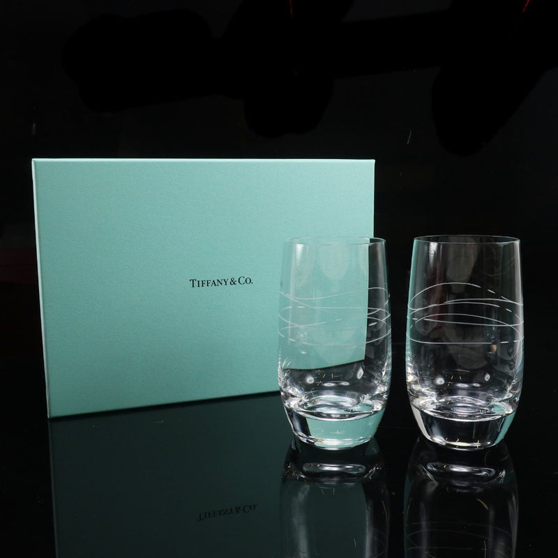 [TIFFANY y compañía]TIFFANY&Co. Vaso Cadenz vajilla 2 piezas