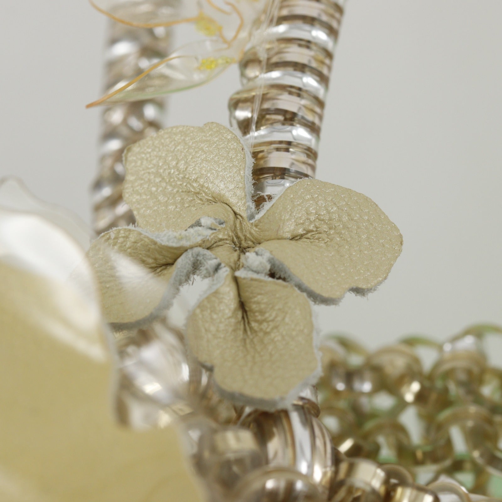 ANTEPRIMA お花 ハンドバッグ ANTEPRIMA(アンテプリマ) フラワー柄ビーズバッグハンドバッグ サイズ