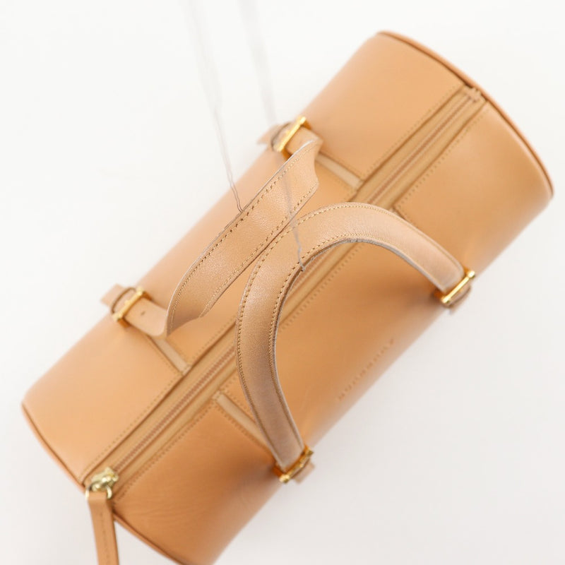 A4可 美品 バーバリー レザー トートバッグ ロゴ型押し ファスナー ブラック BURBERRY（バーバリー） トートバッグ キャンバス レザー グレー 黒