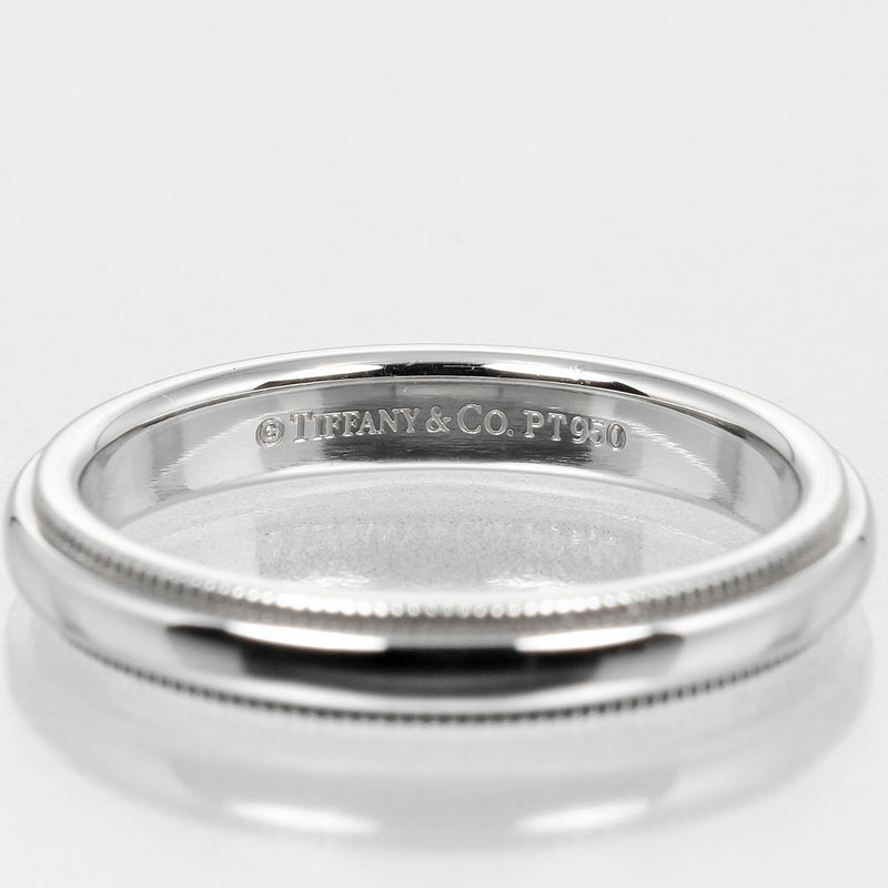 [TIFFANY & CO.] Tiffany 
 Tugazaza Milgrein No. 10 Ring / Ring 
 3mm band PT950 Platinum about 5.1g TOGATHERED MILGRAIN Ladies A Rank