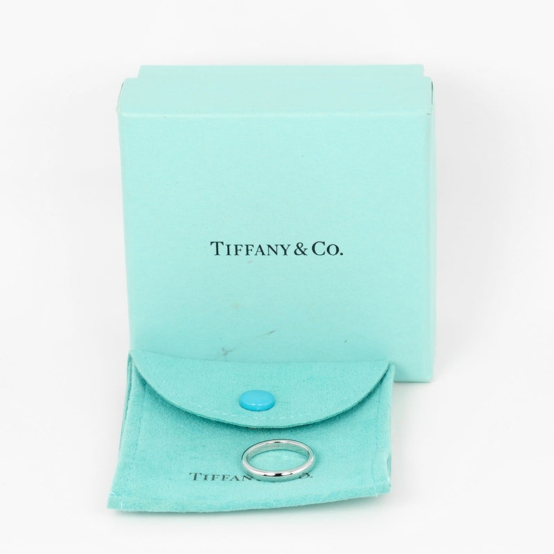 [Tiffany＆Co。]蒂法尼 
 堆叠乐队7戒指 /戒指 
 PT950白金X 1P钻石大约4.76克堆叠乐队女士A等级