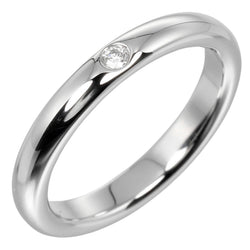 [Tiffany & co.] Tiffany 
 Anillo / anillo de la banda de apilamiento 
 PT950 Platinum x 1p Diamond aproximadamente 4.76 g de la banda de apilamiento Damas A Rank