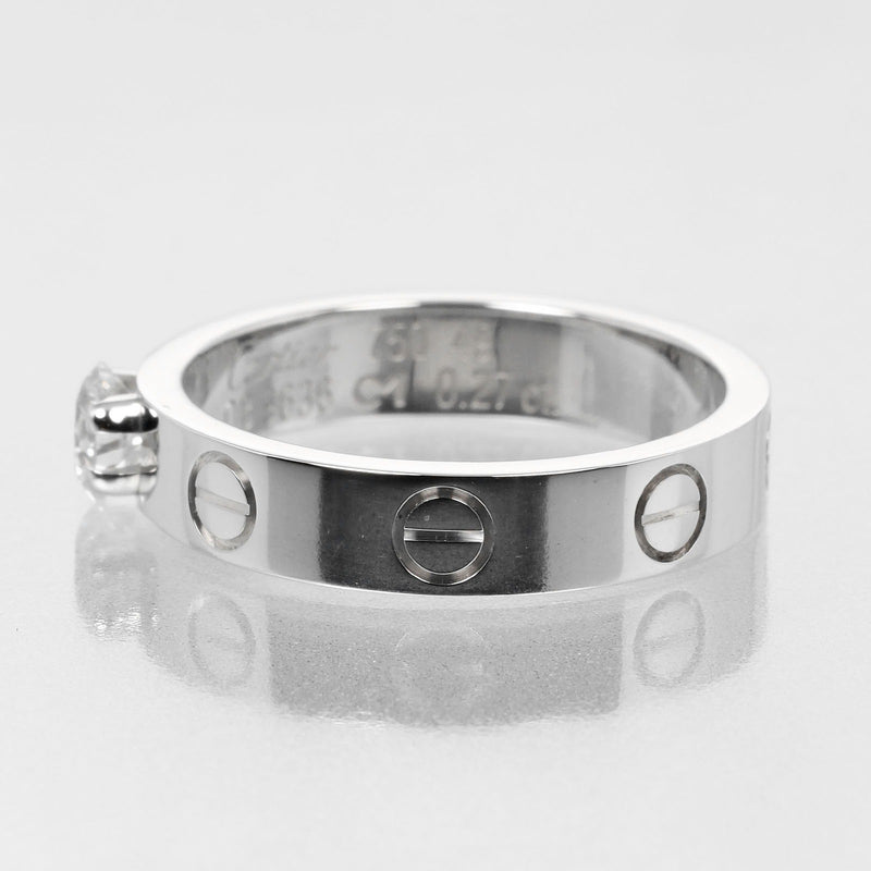 [Cartier] Cartier 
 Love Solitaire No. 9 Ring / Ring 
 0.27ct VVS1/F/2EX/VG K18 White Gold x Diamond about 4.33G Love Solitaire Ladies A Rank