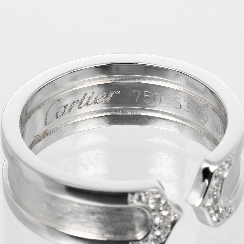 [Cartier] Cartier 
 2C No. 13 Anillo / anillo 
 K18 Gold White X 10p Diamond Aproximadamente 7.7g 2c Damas A Rank