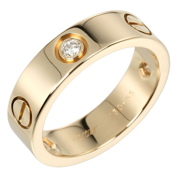 [卡地亚]卡地亚 
 爱15戒指 /戒指 
 K18黄金×3P半钻石大约8.67克爱女士