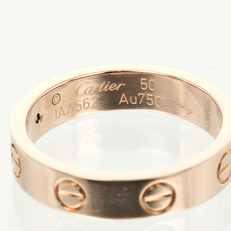 [Cartier] Cartier 
 Mini Boda de amor No. 9.5 Anillo / anillo 
 K18 Pink Gold x 1p Diamond aproximadamente 4.37g mini amor Boda Ladies A Rank