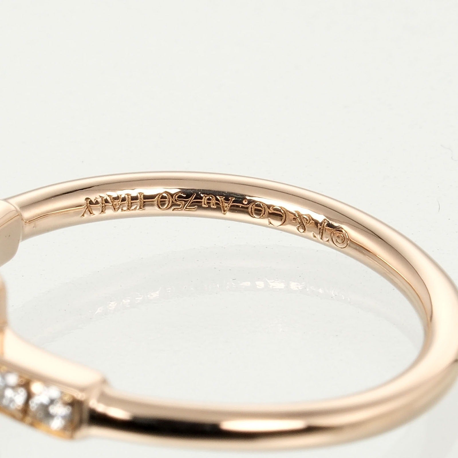 TIFFANY&Co.】ティファニー Tワイヤー 6.5号 リング・指輪 K18ピンクゴールド×12P ダイヤモンド 約2.1g T wi –  KYOTO NISHIKINO