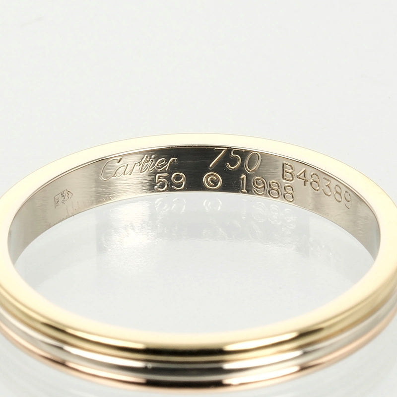[Cartier] Cartier 
 Lucartier Vandome No. 18 Ring / Ring 
 K18 Gold x YG PG WG Approximately 4.04G LOUIS CARTIER VENDOME Ladies A Rank