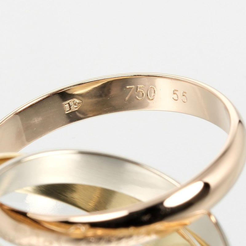 [卡地亚]卡地亚 
 三位一体14.5戒指 /戒指 
 K18金X YG PG WG大约8.54克三位一体女士
