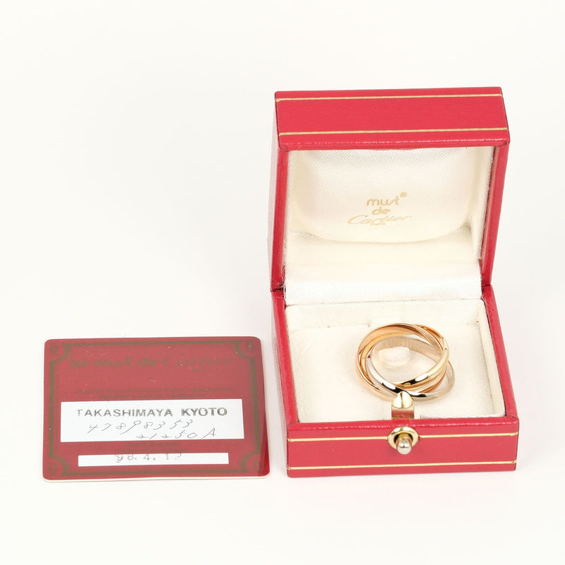 [Cartier] Cartier 
 Trinity No. 13 Anillo / anillo 
 K18 Oro x yg pg wg aproximadamente 8.01g Trinity Ladies un rango
