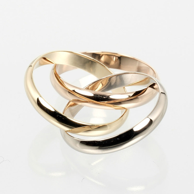 [Cartier] Cartier 
 Trinity No. 13 Ring / Ring 
 K18 Gold x YG PG WG Approximately 8.01G Trinity Ladies A Rank