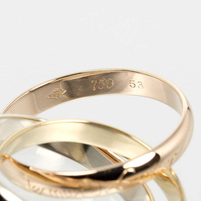 [卡地亚]卡地亚 
 三位一体13.5戒指 /戒指 
 K18金X YG PG WG大约8.17克三位一体女士