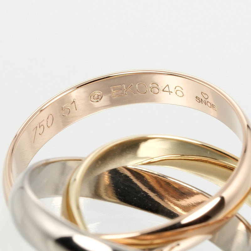 [卡地亚]卡地亚 
 三位一体10.5戒指 /戒指 
 K18金X YG PG WG大约7.72克三位一体女士