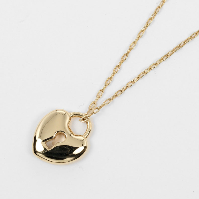 [Tiffany＆Co。]蒂法尼 
 心锁项链 
 K18黄金大约3.41g心脏锁女士