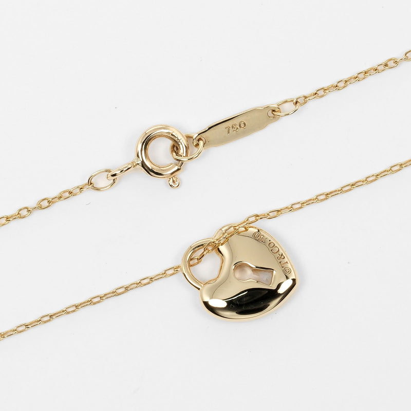 [TIFFANY & CO.] Tiffany 
 Heart lock necklace 
 K18 Yellow Gold Approximately 3.41g Heart Lock Lock Ladies A Rank