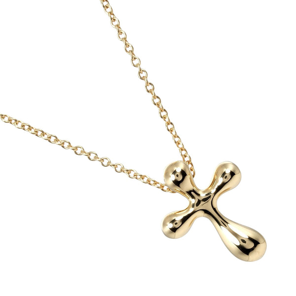 [Tiffany＆Co。]蒂法尼 
 小十字项链 
 K18黄金大约3.71克小十字女士