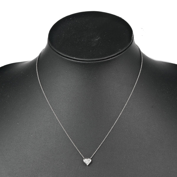 [Tiffany＆Co。]蒂法尼 
 情感心脏项链 
 PT950白金X钻石大约3.18克感性的心女士