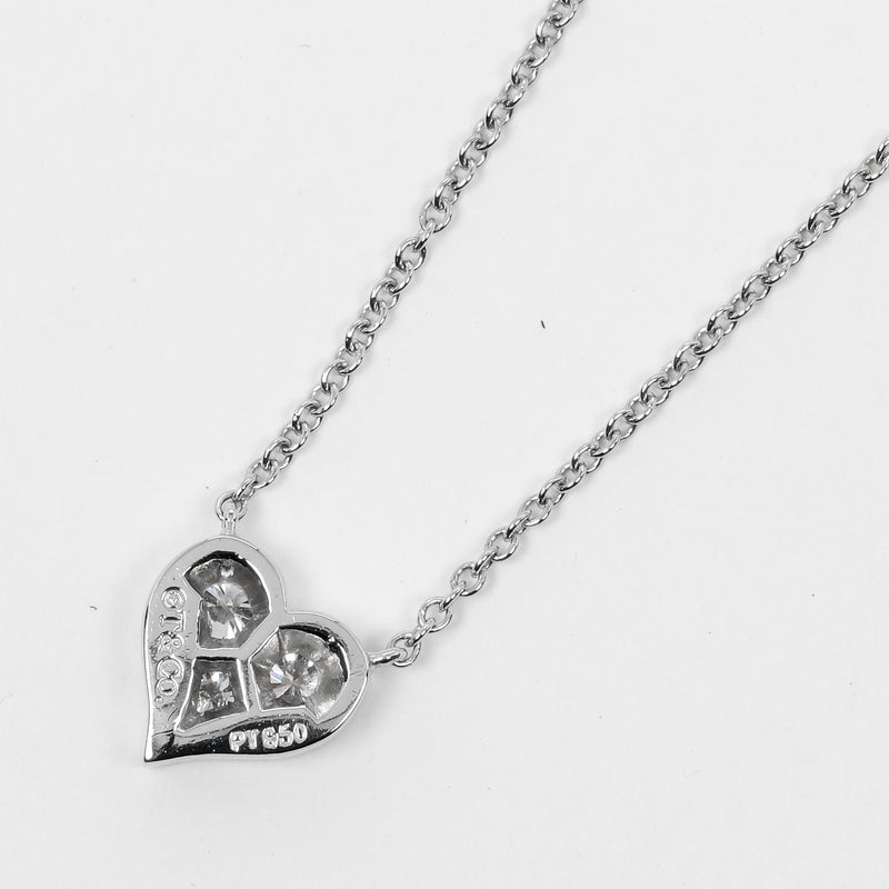 [Tiffany & Co.] Tiffany 
 감상적인 심장 목걸이 
 PT950 플래티넘 X 다이아몬드 약 3.18g 감상적인 심장 숙녀 계급