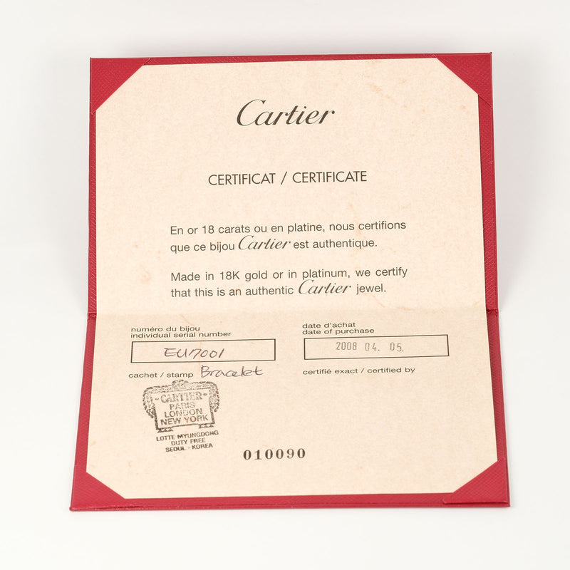 [Cartier] Cartier 
 Brazalete de amor bebé 
 Alrededor del brazo 15.5cm K18 Oro blanco aproximadamente 4.06g Baby Love Love Love Love Love
