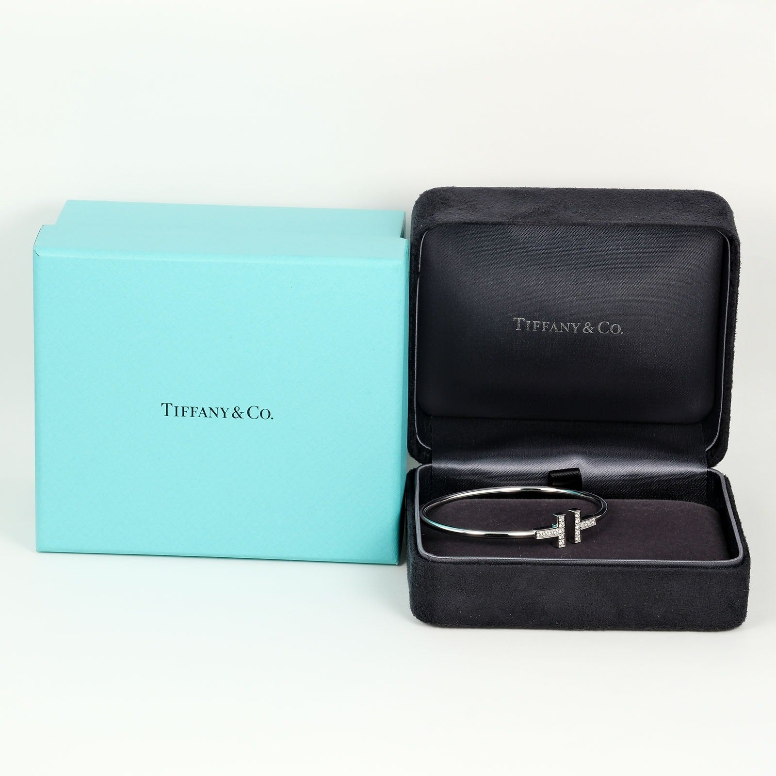 TIFFANY&Co.】ティファニー Tワイヤー ブレスレット Mサイズ 腕周り