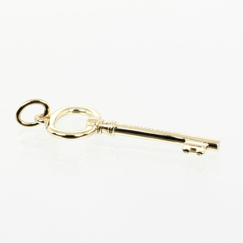 [Tiffany＆Co。]蒂法尼 
 椭圆形钥匙吊坠顶 
 K18黄金大约3.04克椭圆形钥匙女士