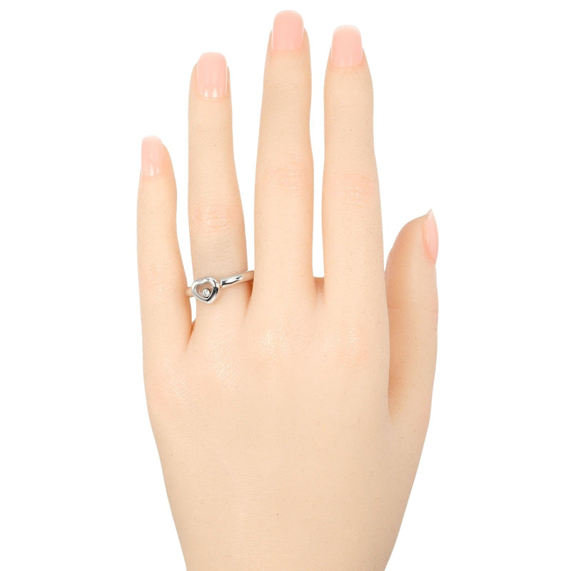 [쇼파드] 쇼파드 해피 다이아몬드 하트 크기 10 반지 18K화이트 골드 X 다이아몬드 약. 7.9G 해피 다이아몬드 하트 여성의 계급