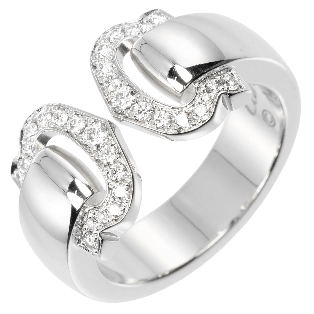 CARTIER】カルティエ 2C ブークルセ 8号 リング・指輪 K18ホワイト  