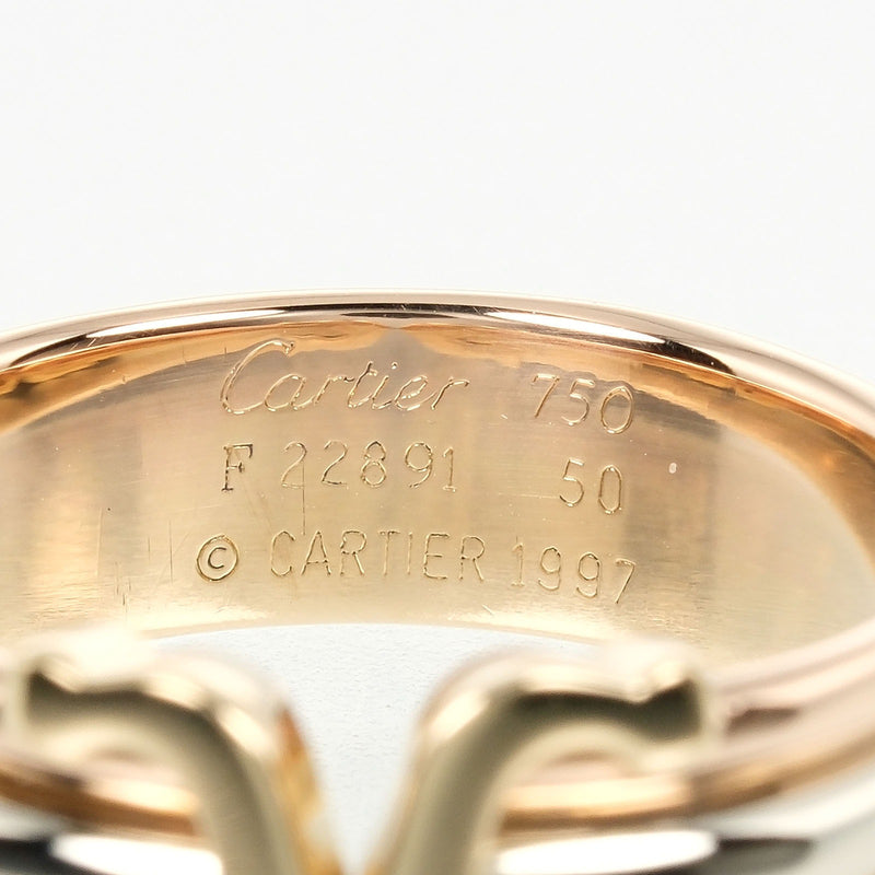 CARTIER】カルティエ 2C スリーカラー 10号 リング・指輪 K18ゴールド  