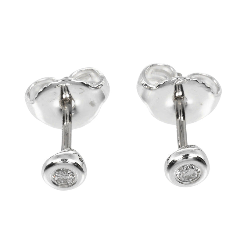 [Tiffany & co.]TIFFANY&Co. Por los pendientes de patio de plata 925 x diamante aprox. 0.9g por el patio de mujeres un rango