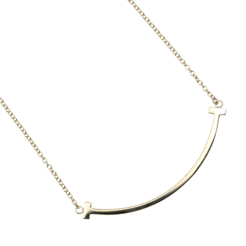 TIFFANY&Co.】ティファニー Tスマイル スモール ネックレス K18  