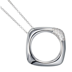 TIFFANY&Co.】ティファニー スクエア サークル ネックレス K18ホワイト