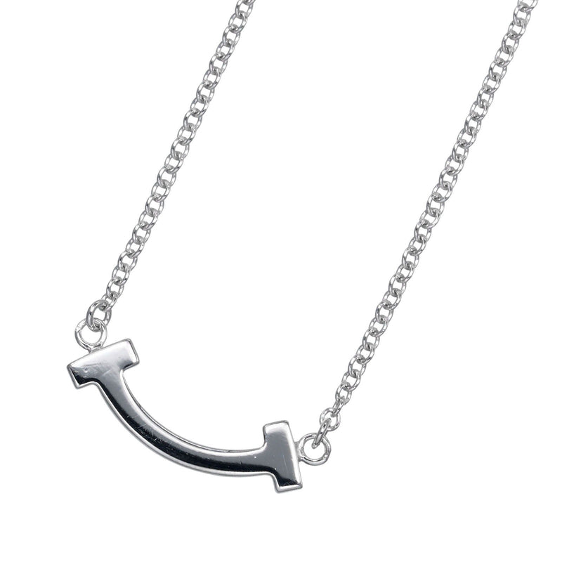 TIFFANY&Co.】ティファニー Tスマイル ミニ ネックレス K18ホワイト  