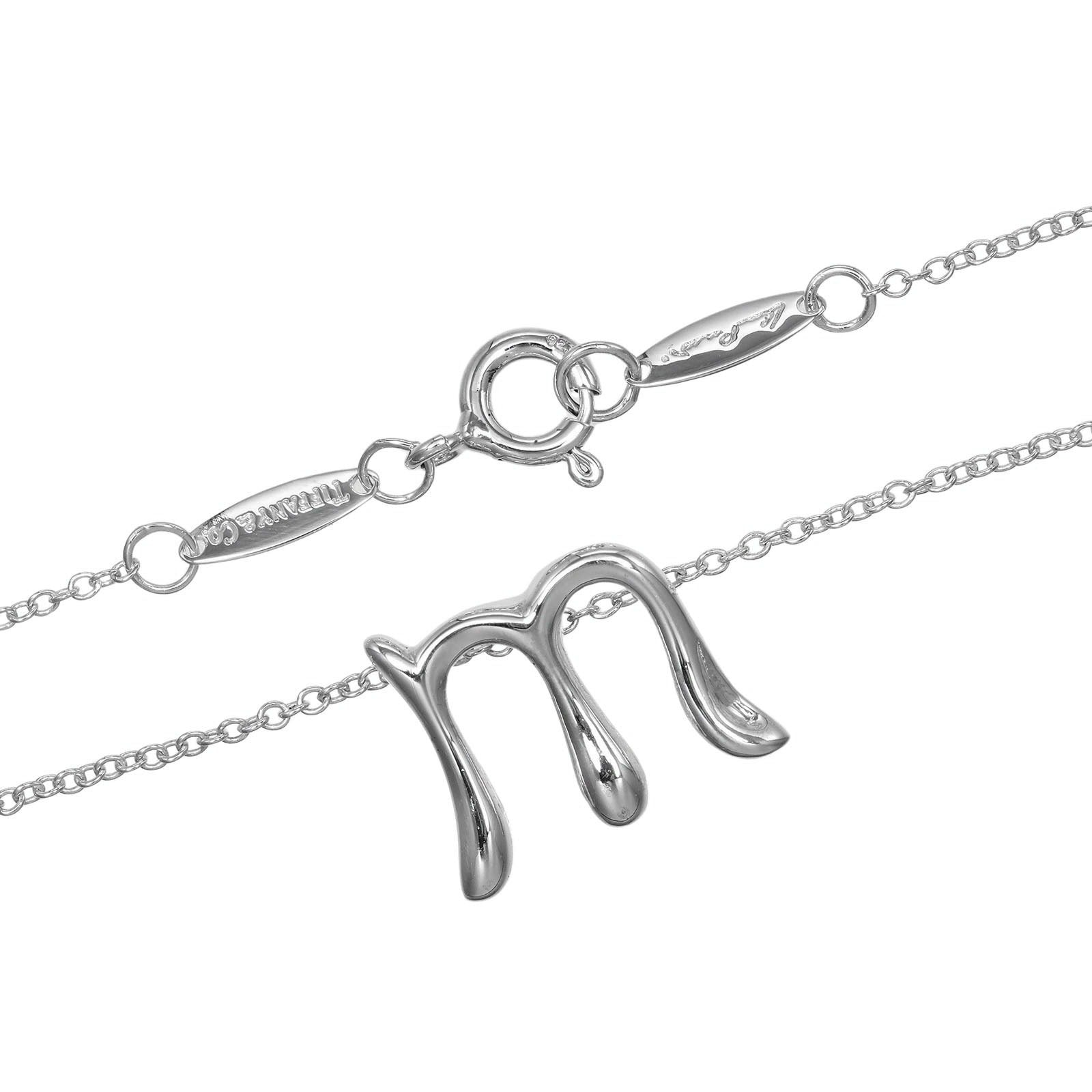 c750 希少　美品ティファニー　アルファベット「m」イニシャル「M」ネックレス Tiffany & Co. - Tiffany イニシャルMネックレスの通販 by こう