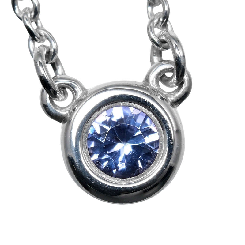 ティファニー ネックレス バイザヤード ブルートパーズ シルバー 925 TIFFANY&Co.】ティファニー カラーバイザヤード ブルー