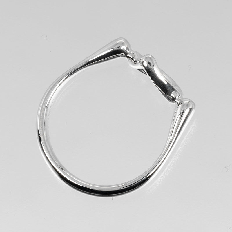 [Tiffany & co.] Tiffany 
 Corazón abierto No. 10.5 Anillo / anillo 
 Silver 925 alrededor de 2.42g de corazón abierto damas un rango