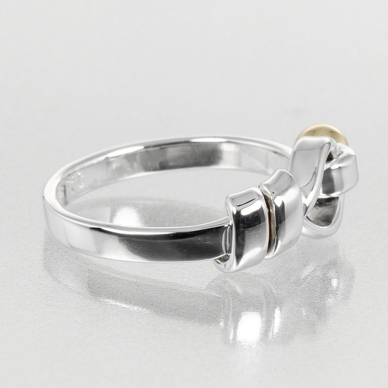 [Tiffany & co.] Tiffany 
 Amor nudo n. ° 8 anillo / anillo 
 Silver 925 x K18 Oro amarillo aproximadamente 2.62g Love Knot Ladies A Rank