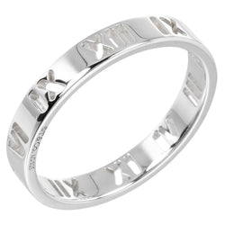 [Tiffany & co.] Tiffany 
 Atlas perforando estrecho 18.5 anillo / anillo 
 Silver 925 aproximadamente 2.37 g Atlas perforadas a las mujeres estrechas un rango