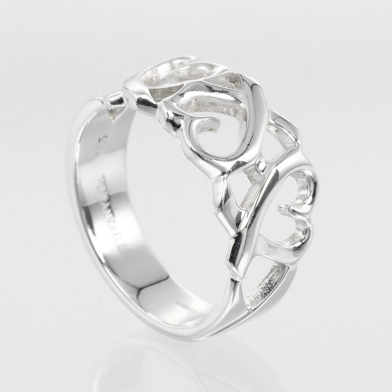 [TIFFANY & CO.] Tiffany 
 Triple Rubbing Heart No. 12 Ring / Ring 
 Silver 925 about 3.71g Triple RubBing Heart Ladies A Rank