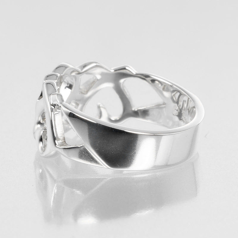 [Tiffany & co.] Tiffany 
 Triple Rubing Heart No. 12 Anillo / anillo 
 Silver 925 alrededor de 3.71g triple roce de corazón damas un rango